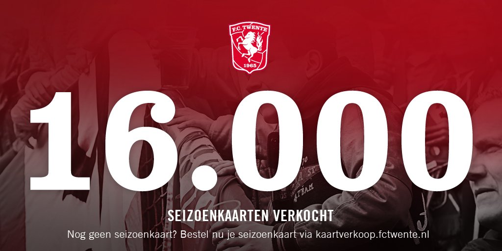 Er zijn meer seizoenkaarten verkocht dan vorig seizoen! 16.000! fctwente.nl/blog/2016/07/a…