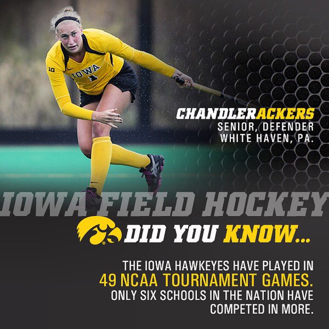 iowafieldhockey's tweet photo. Did You Know: The Hawks have played in 49 NCAA Tournament Games. Only 6 schools in the nation have competed in more https://t.co/MfjYnDx3lH