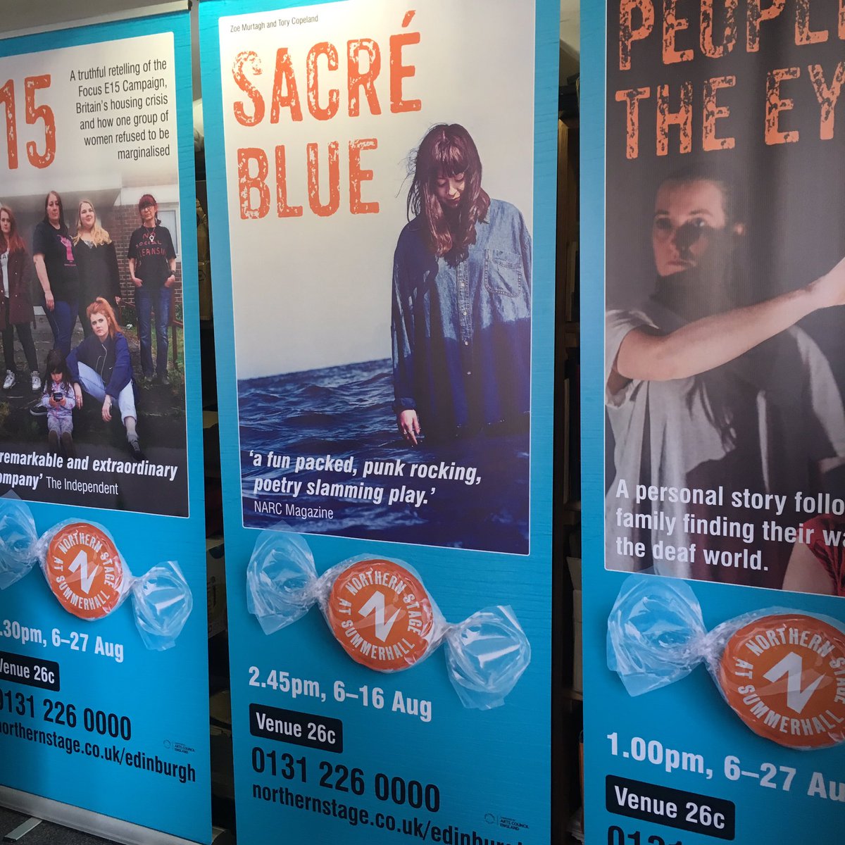 northernstage's tweet photo. And here come our pop-up banners; is it #edfringe time yet? https://t.co/ZBNLnu3WK0