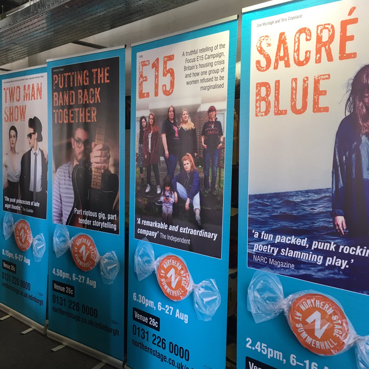 northernstage's tweet photo. And here come our pop-up banners; is it #edfringe time yet? https://t.co/ZBNLnu3WK0