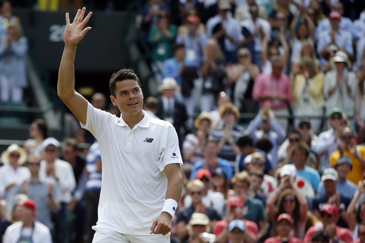 RDSca's tweet photo. Victoire historique de Milos Raonic qui devient le 1er canadien de l'histoire à atteindre la finale de #Wimbledon https://t.co/qH6Odwjs9A
