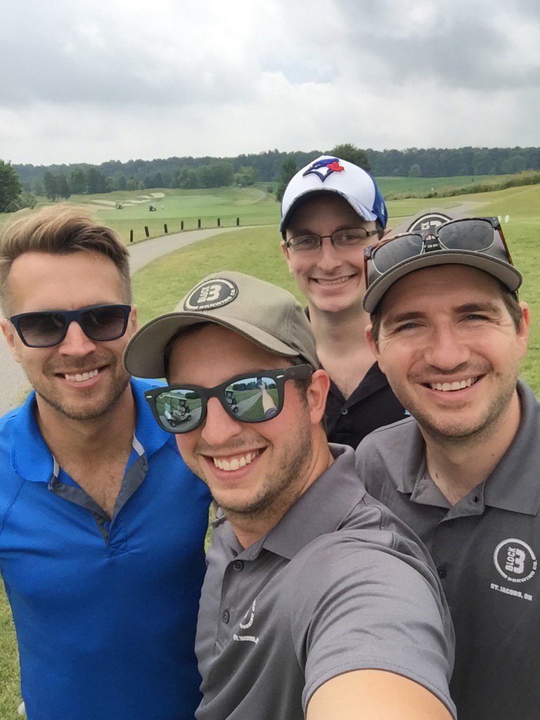 BlockThree's tweet photo. Happy to be part of @MagnetGolfTourn today! Check out the awesome silent auction items #cheers @MagnetForensics https://t.co/q0cOBlcZdC