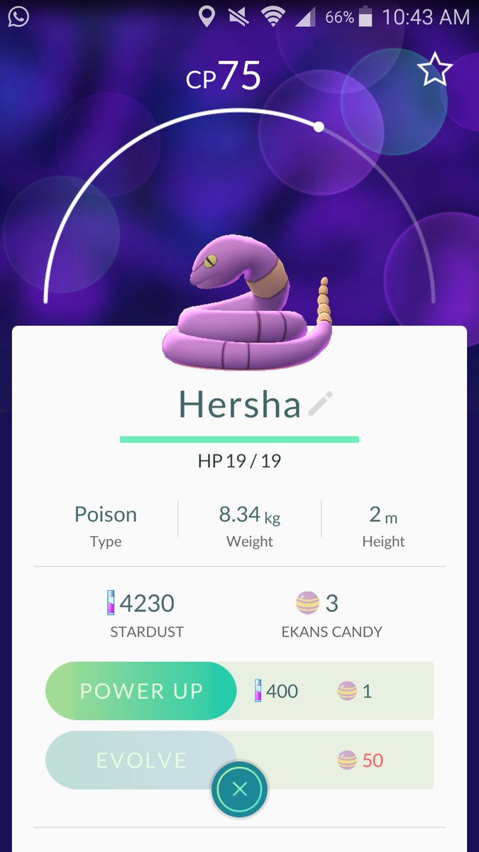 brettarnold5's tweet photo. I think that's a good name for my Ekans ;D
#DMMD #VIRUS #ALLMATE #POKEMONGO #AwesomeMaster1 #AP1 #LUKAITIS https://t.co/rfN3iUqUKr