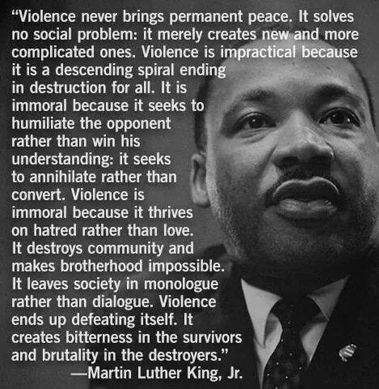 BrandonJStinson's tweet photo. Change can happen. But not with violence. https://t.co/4jRb720EHR