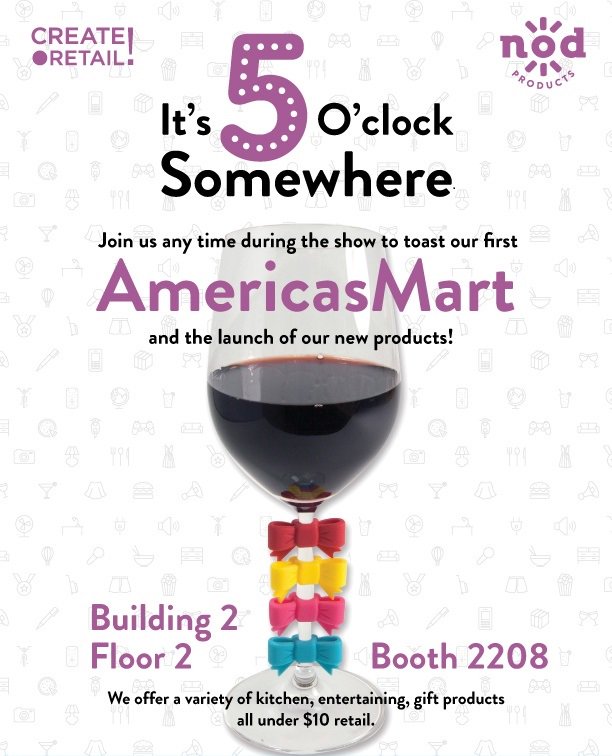 createforretail's tweet photo. Come #toast to our first @AmericasMartATL!  We will be pouring #wine all day!  Booth 2208! #atlmkt https://t.co/MI7QrXqkTv