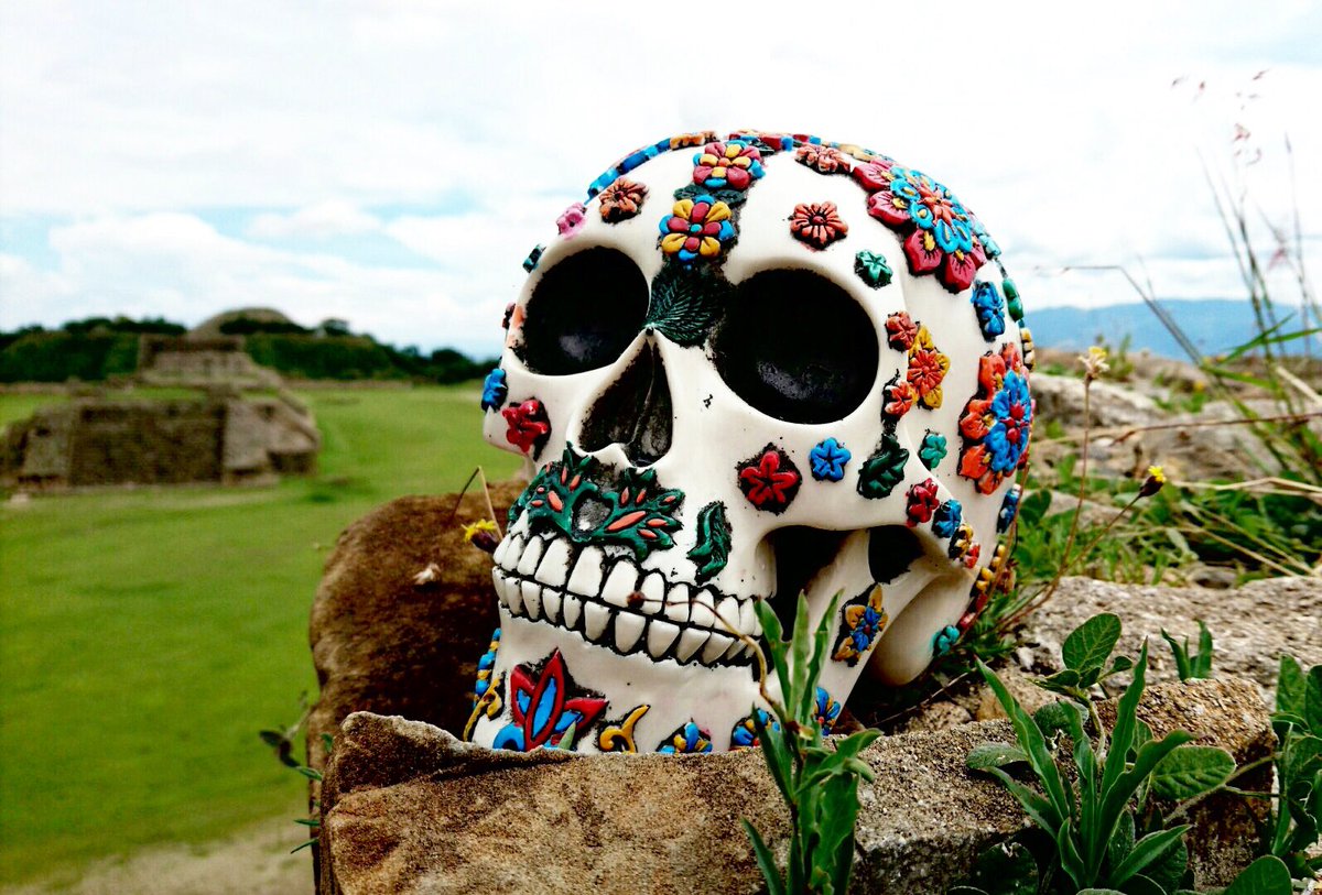 A calavera at Monte Albán in #Oaxaca, #Mexico <a href="/JLA_UK/">Journey Latin America</a> #JLAinspired