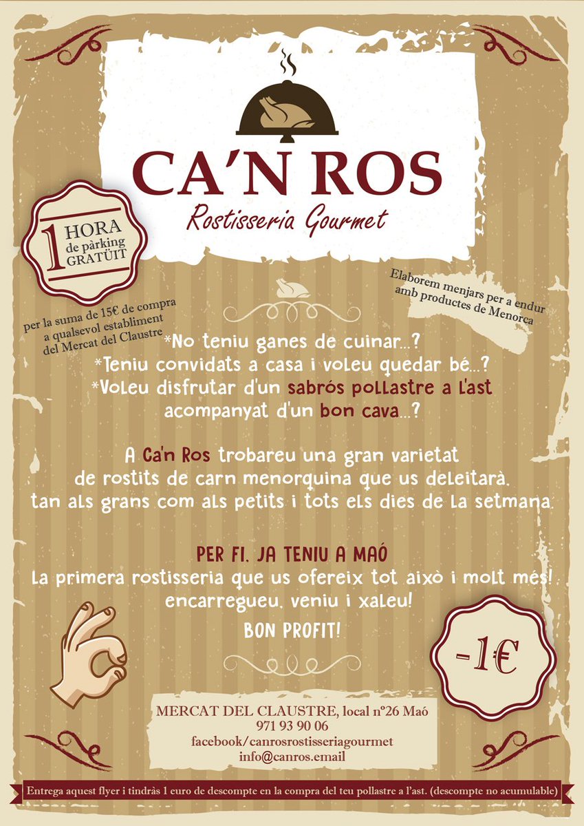 I avui m'han dit que ha obert Ca'n Ros <a href="/ocupaciocime/">Formació i Ocupació Menorca</a> <a href="/mercadal_biel/">Biel Mercadal</a> <a href="/RogerArnaiz/">Roger Arnaiz</a> <a href="/OjedaPepa/">pepa ojeda sebastià</a>