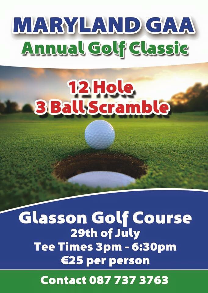 NiallMartin1's tweet photo. @MarylandGAA Golf Classic Fri 29th July
Golfer &amp; Non Golfers all welcome!! 
#MarylandGAA #Golf #GlassonGolfClub https://t.co/jstHdnjZeb