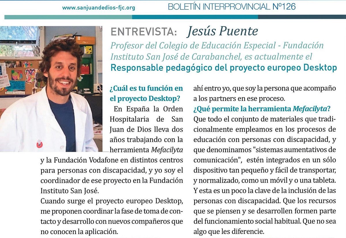 FISJ_Madrid's tweet photo. Jesús Puente @FISJ_Madrid Responsable pedagógico proyecto Desktop
https://t.co/8uwOAhSz7s https://t.co/0SafNTjN6h https://t.co/1gw11emyh9