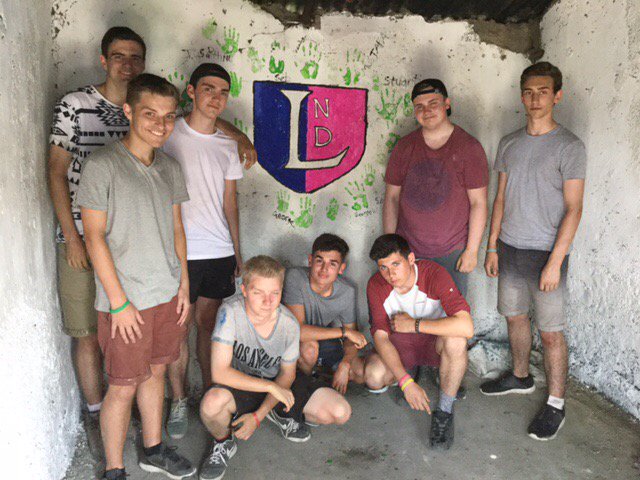 LingfieldKenya's tweet photo. The boys and their Lingfield logo and handprints #manlypink #artistic https://t.co/X05IbbnQov