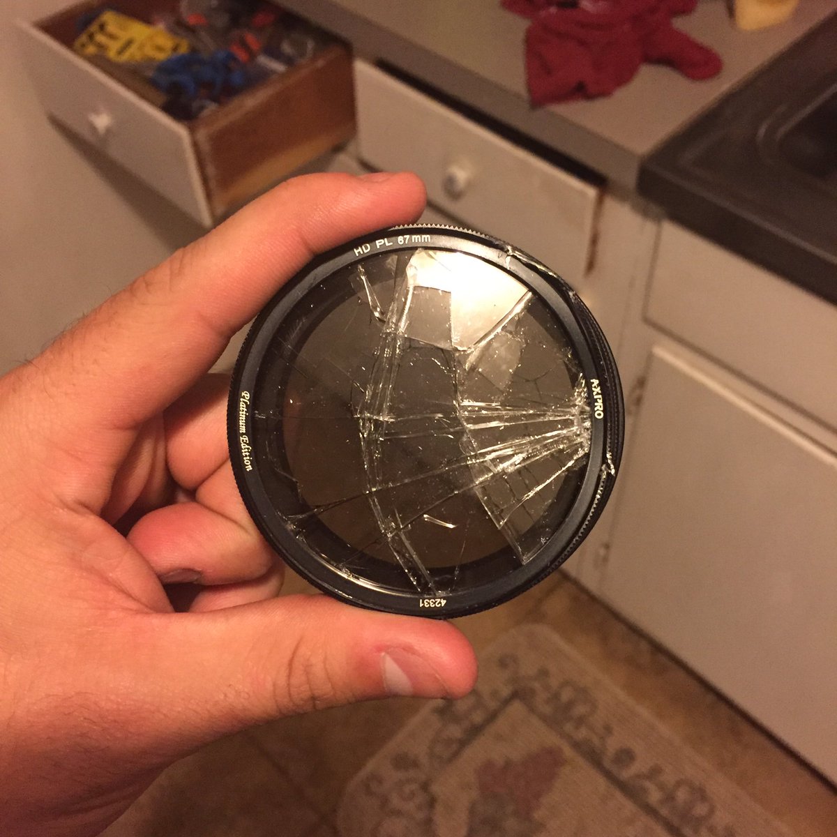 iancroughwell's tweet photo. Unbreakable glass lenses and filters, so this doesn't happen 🙃 #506iv #pitch #groupM https://t.co/NQu7MUGQNw