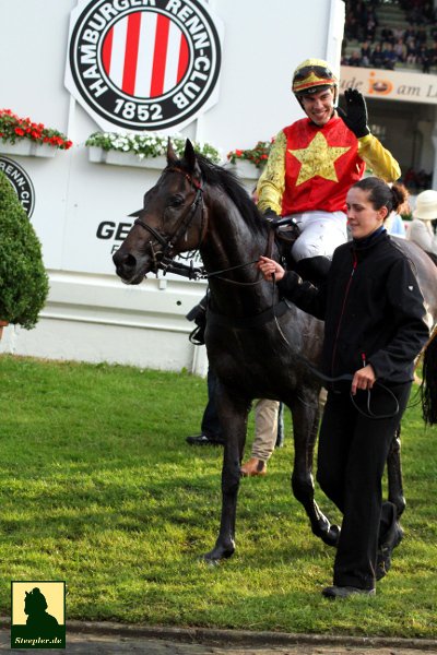 Sieger Falconettei mit Cevin Chan im Sattel <a href="/vovcenkoracing/">Rennstall Vovcenko</a>  #seejagdrennen #hamburg #derbyhh #sosehensiegeraus