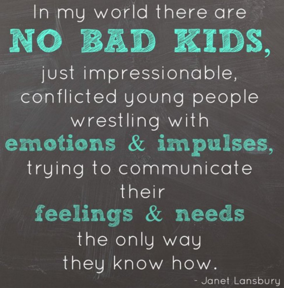 justintarte's tweet photo. There are no bad kids... via @janetlansbury #edchat #education https://t.co/RCyOowp3aM