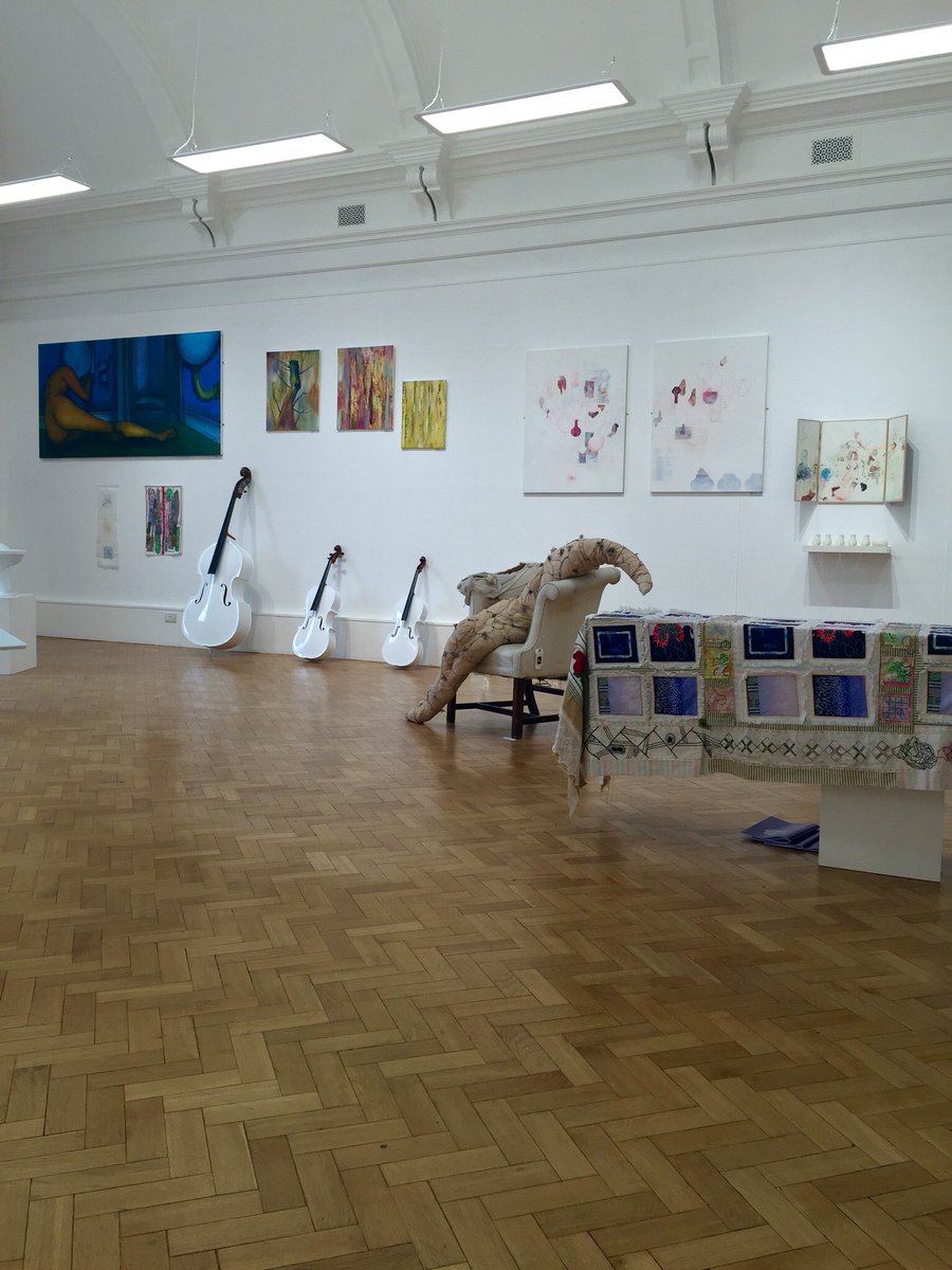 artejcampbell's tweet photo. My paintings &amp; I are v. happy to be in @PlasticP1's #BothEndsofMadness! On until Friday 22nd July #Folkestonelibrary https://t.co/yYlhvn5yjw