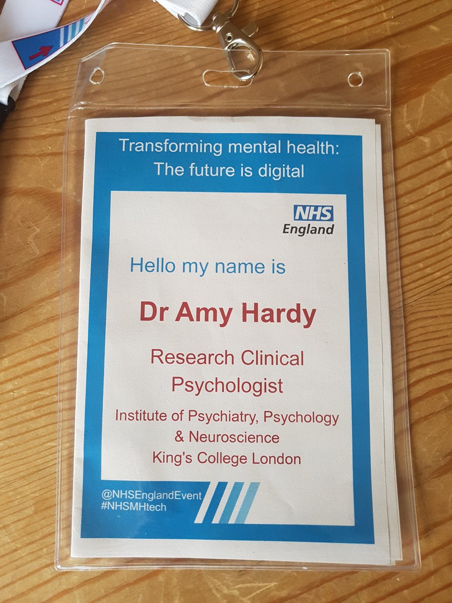 SlowMoTherapy's tweet photo. Loving the friendly lanyards @ #NHSMHtech! Thanks to all for a fantastic, inspiring day! @NHSEnglandEvent https://t.co/Dedi4Ubt0U