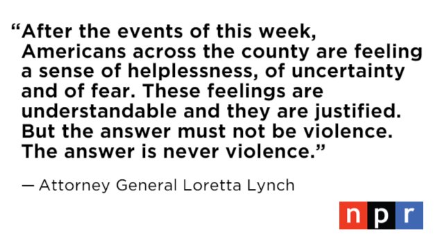 Attorney General Loretta Lynch delivers statement on #DallasPoliceShooting.