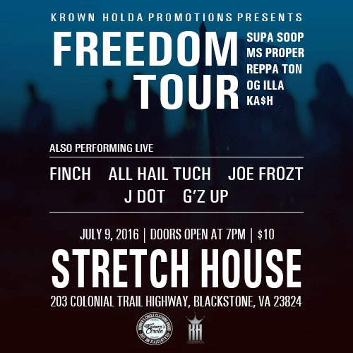 propdabest's tweet photo. Date has changed, meet us Sunday in Blackstone #FreedomTour2016 https://t.co/fgLmch4qEW