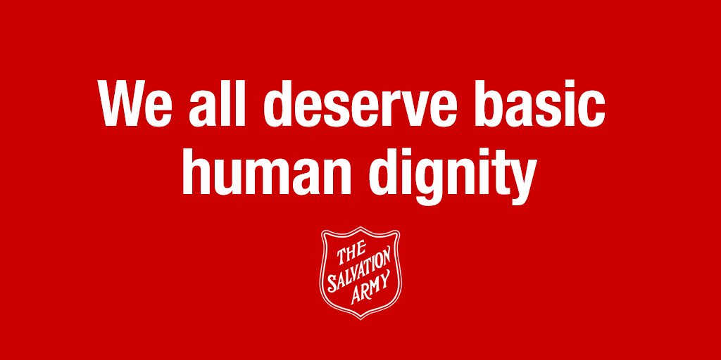 salvationarmy's tweet photo. We all deserve human dignity, and that means being able to provide life’s basic needs such as food and shelter. https://t.co/Tey756DNv0