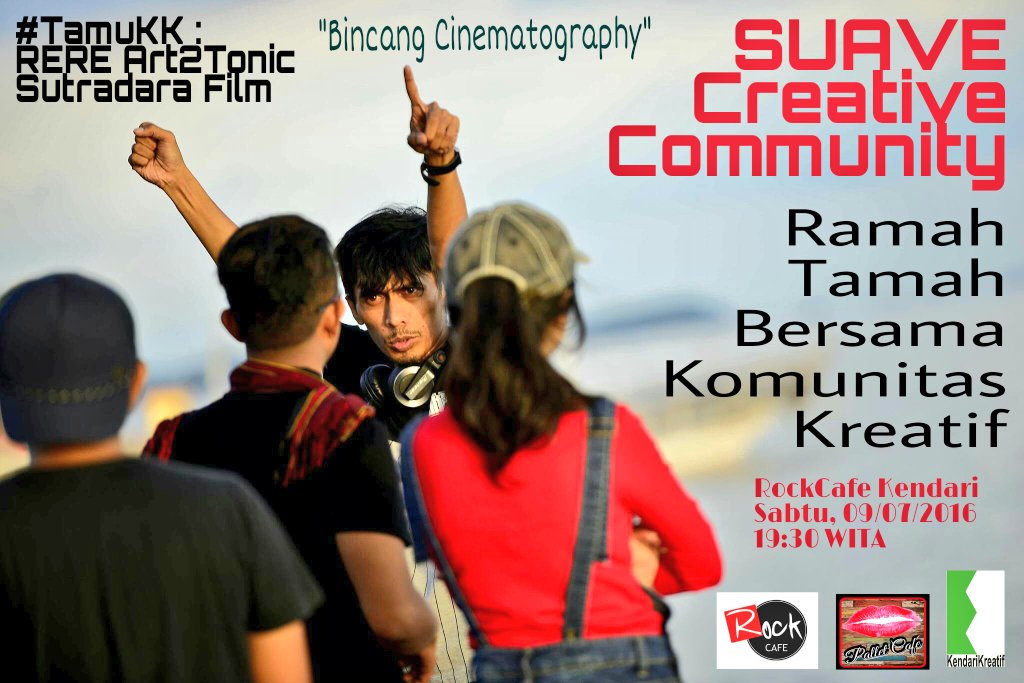 Para Komunitas &amp; Insan Kreatif yg ada di Kendari mari brsm <a href="/art_rere/">syahrir arsyad dini</a> ber #SuaveKK di @RockCafe_KDI