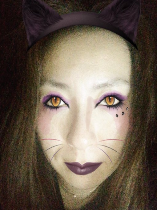 深夜のキャット写メ(￣ー￣)アプリで遊んでみました（笑） https://t.co/DlL8LFXkSB