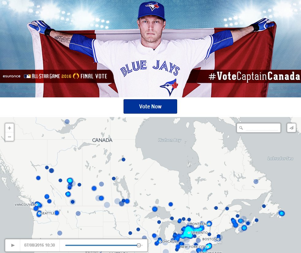 The whole country is working to Send Saunders! #VoteCaptainCanada atmlb.com/29mOso2