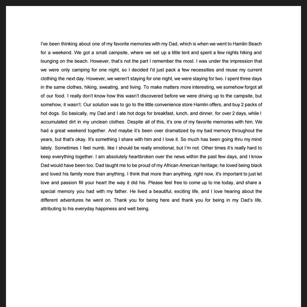 Here's what I'll be sharing at my Dad's service this evening. I am blessed to have the support that I do, thank you.