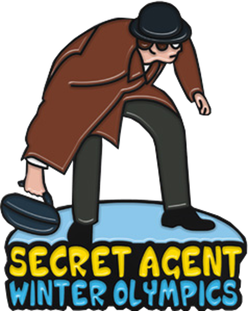 SunStringCheese's tweet image. We've added a new item to our shop! Check out our On Her Majesty's Curling Service pin now!