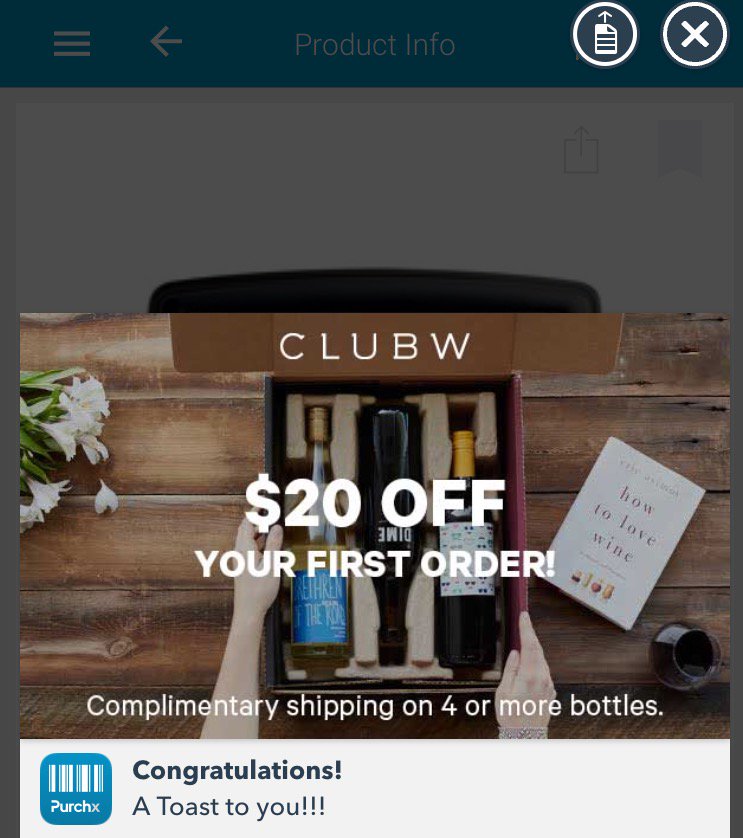 purchxapp's tweet photo. Want to be rewarded with wine? Leave a review in our app and get rewards sent to your inbox! https://t.co/VgGyKQWnbq https://t.co/7KQ64yUk2C