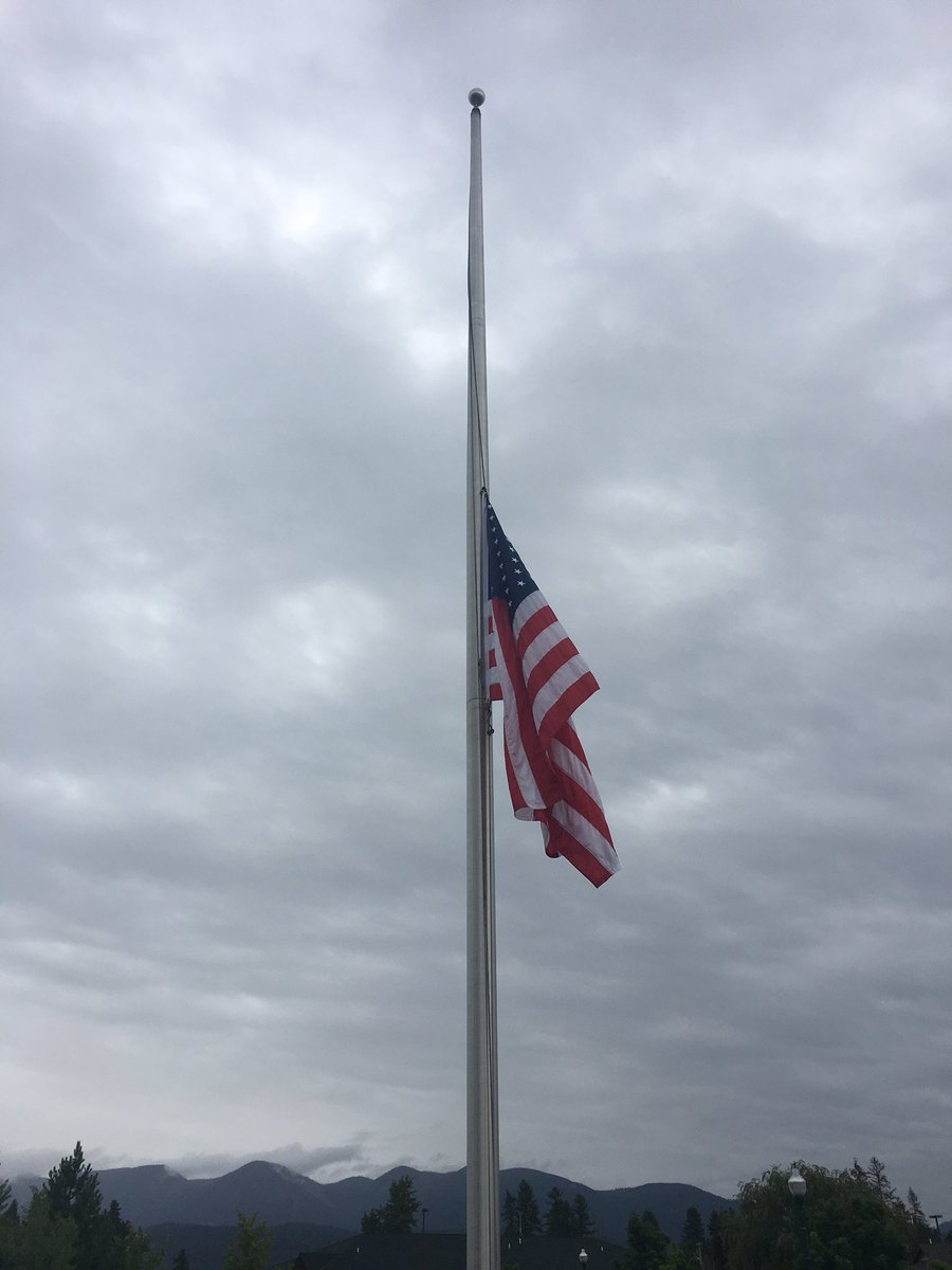 levilusko's tweet photo. only at the return of Jesus will flags always fly full mast. He'll swallow up death THEN but offers hope right NOW. https://t.co/qAeXeUOJ5i