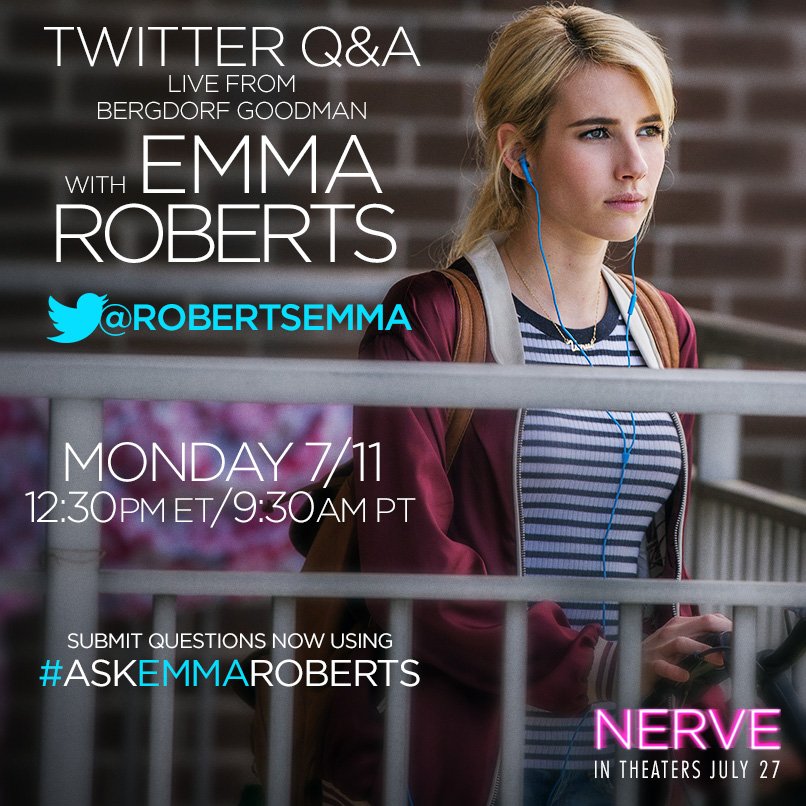 RobertsEmma's tweet image. I’m answering your questions live from @Bergdorfs! Start tweeting me your questions now! #AskEmmaRoberts