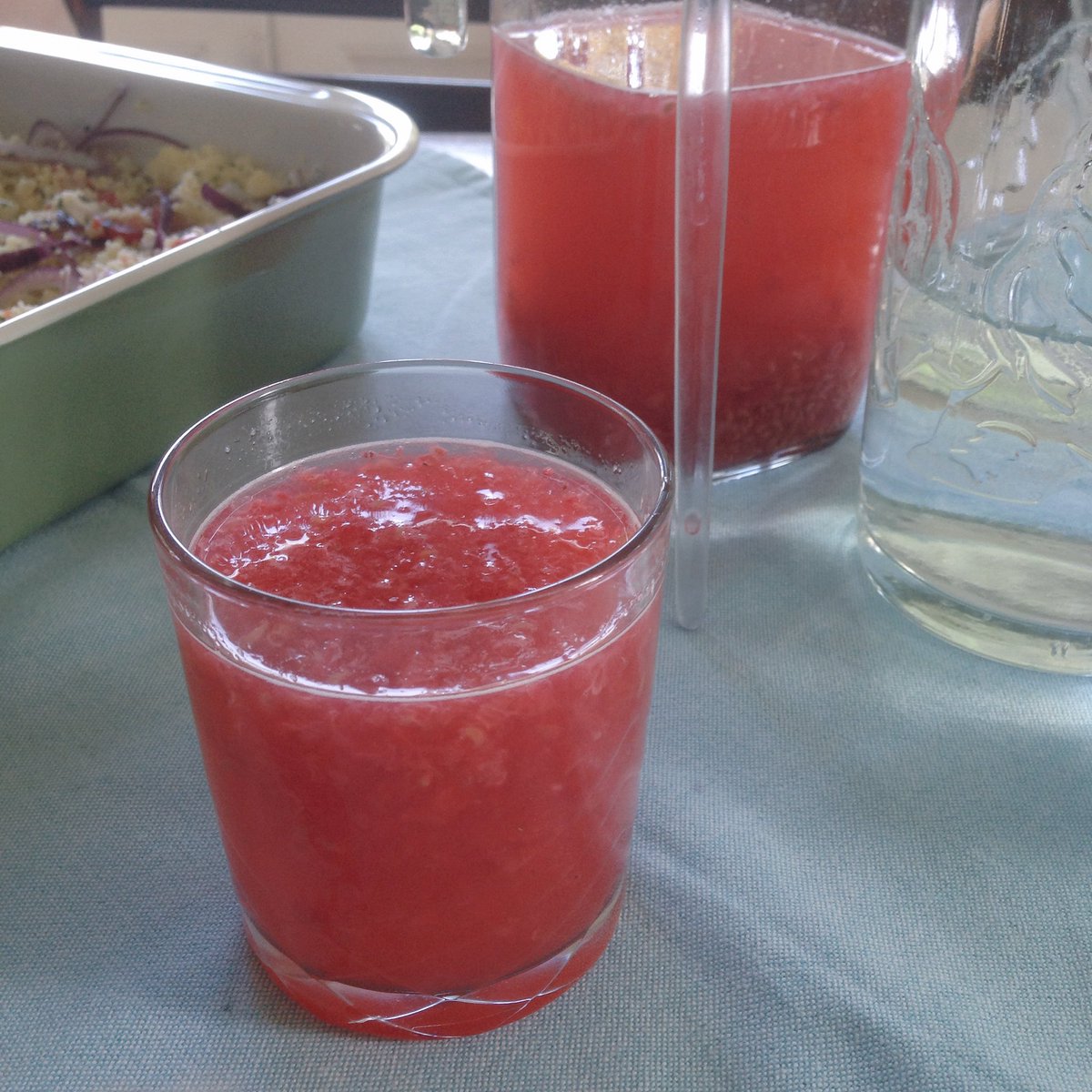 typicalastrid's tweet image. made two veggie dishes again and my own raspberry lemonade. so simple but nice #spreadhealth