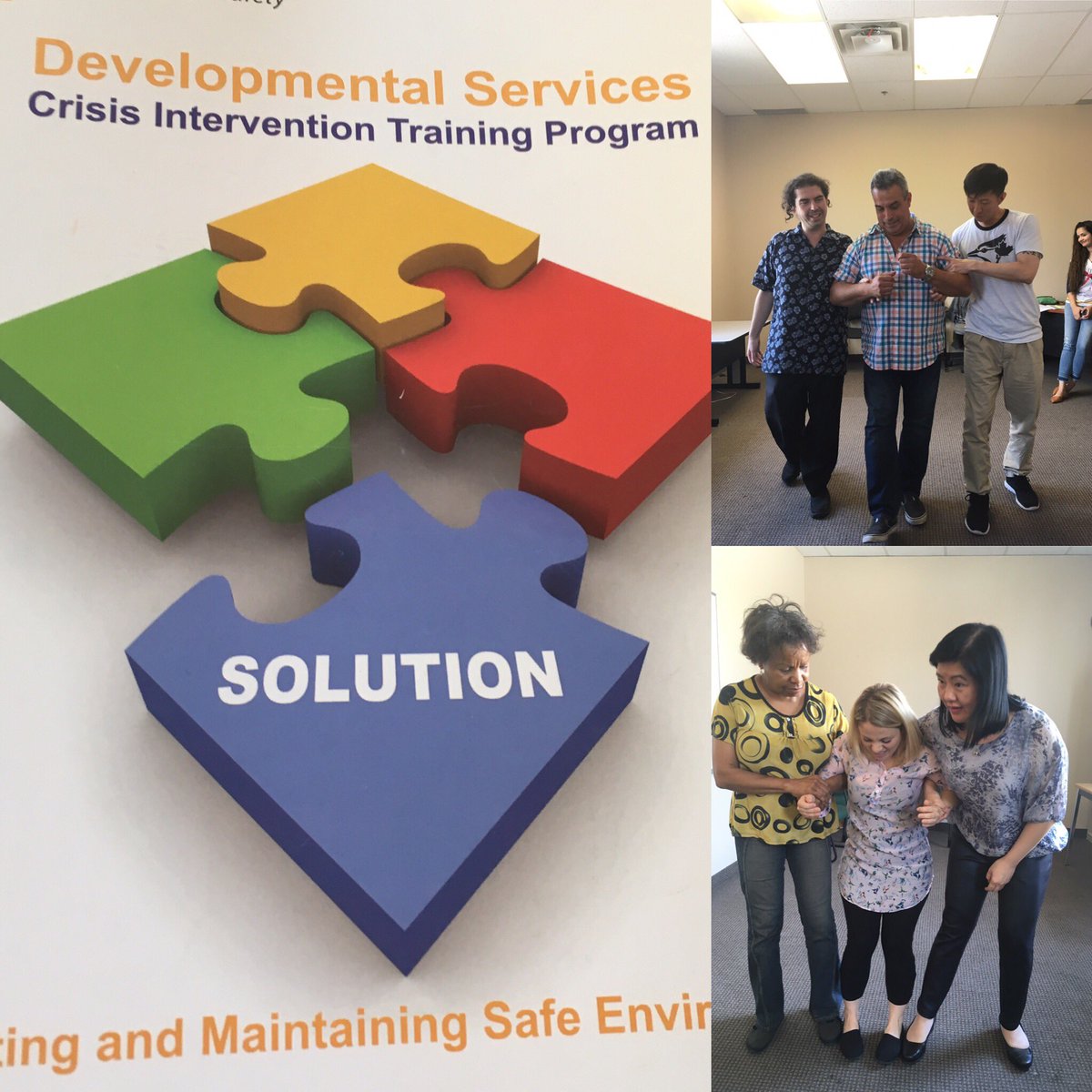CorbrookCanada's tweet photo. Front line staff practice our Safe Management skills. #safetyfirst #safemanagement https://t.co/89CMHqfHle