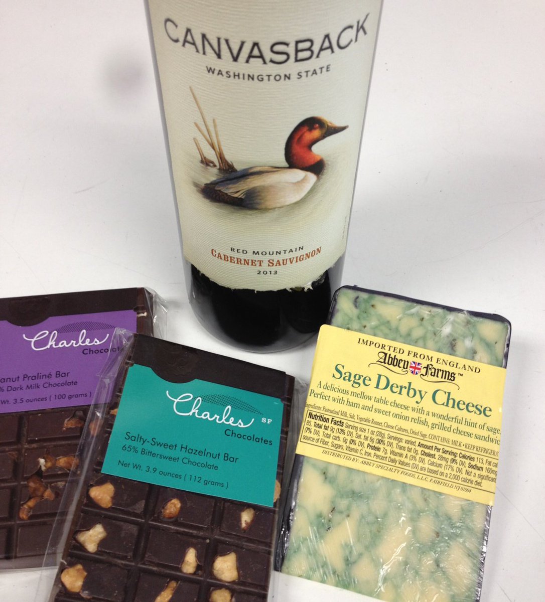MontecitoMarket's tweet photo. #FabFriday here in #Montecito, &amp; we love #wine &amp; #cheese like this Washington Cab @canvasbackwine &amp; #English Sage. https://t.co/A5Fn21rFMM