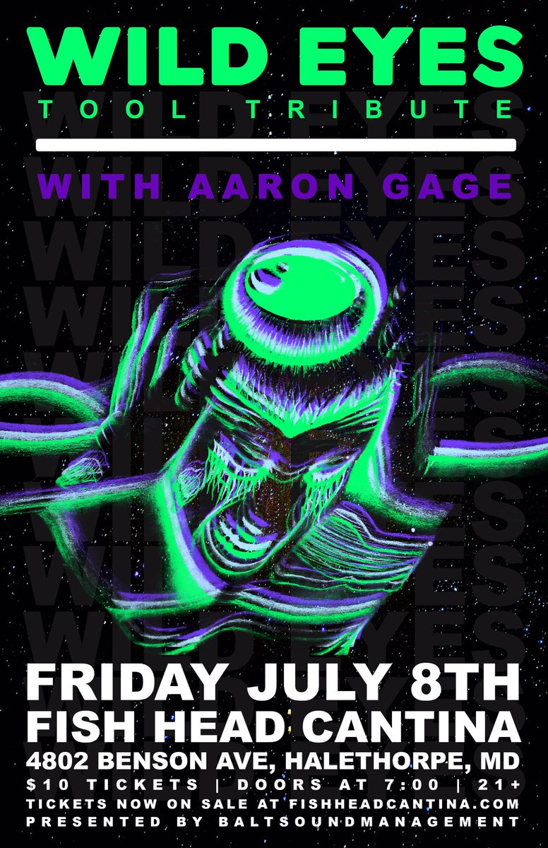 WildEyesTribute's tweet photo. We are coming to play #Tool songs at @fishheadcantina TONIGHT!  #baltimore #baltimoreevents #CharmCity https://t.co/jDndmFBou6