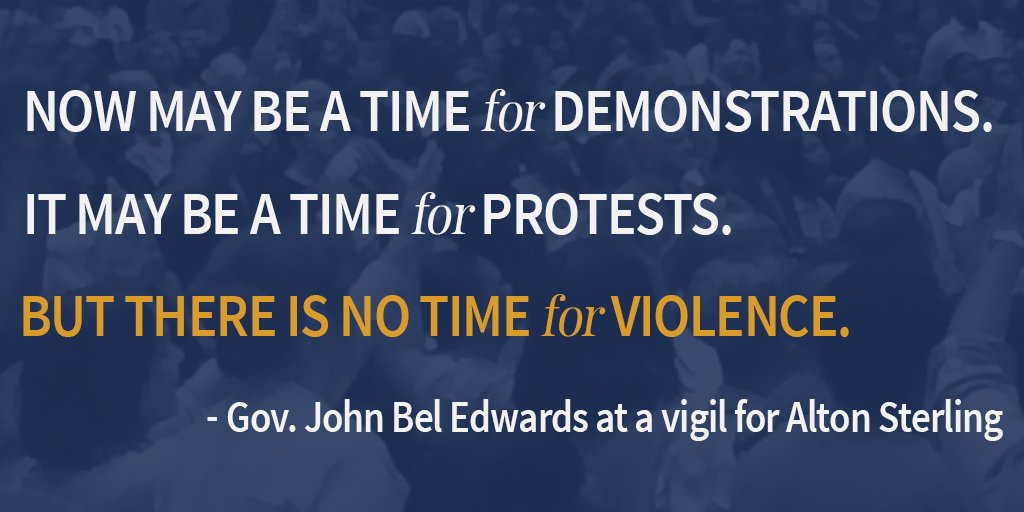 LouisianaGov's tweet photo. The investigation of Alton Sterling's death will be complete and impartial. The USDOJ has begun that process. #lagov https://t.co/zVmyxgR2AM