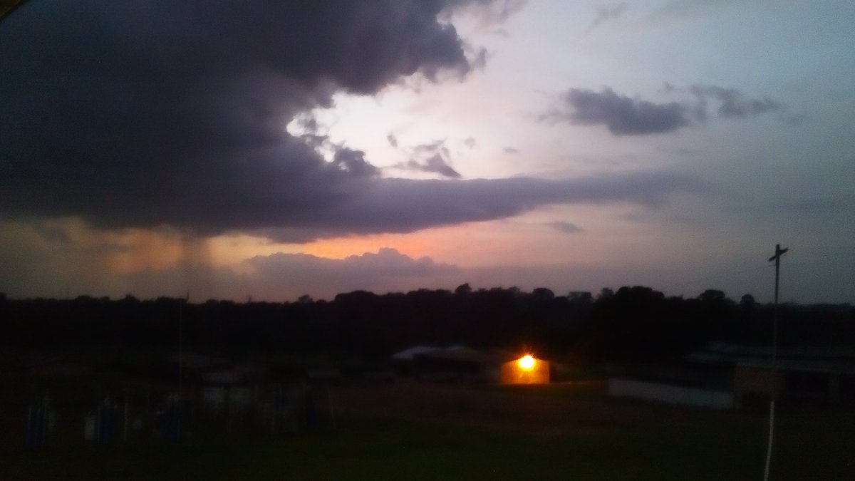 tor1981's tweet photo. Sunset over the Kumasi site. Storm just clipping the edge of us,... for now.....! @dacciwa #dacciwa https://t.co/SpOcFedSQ6