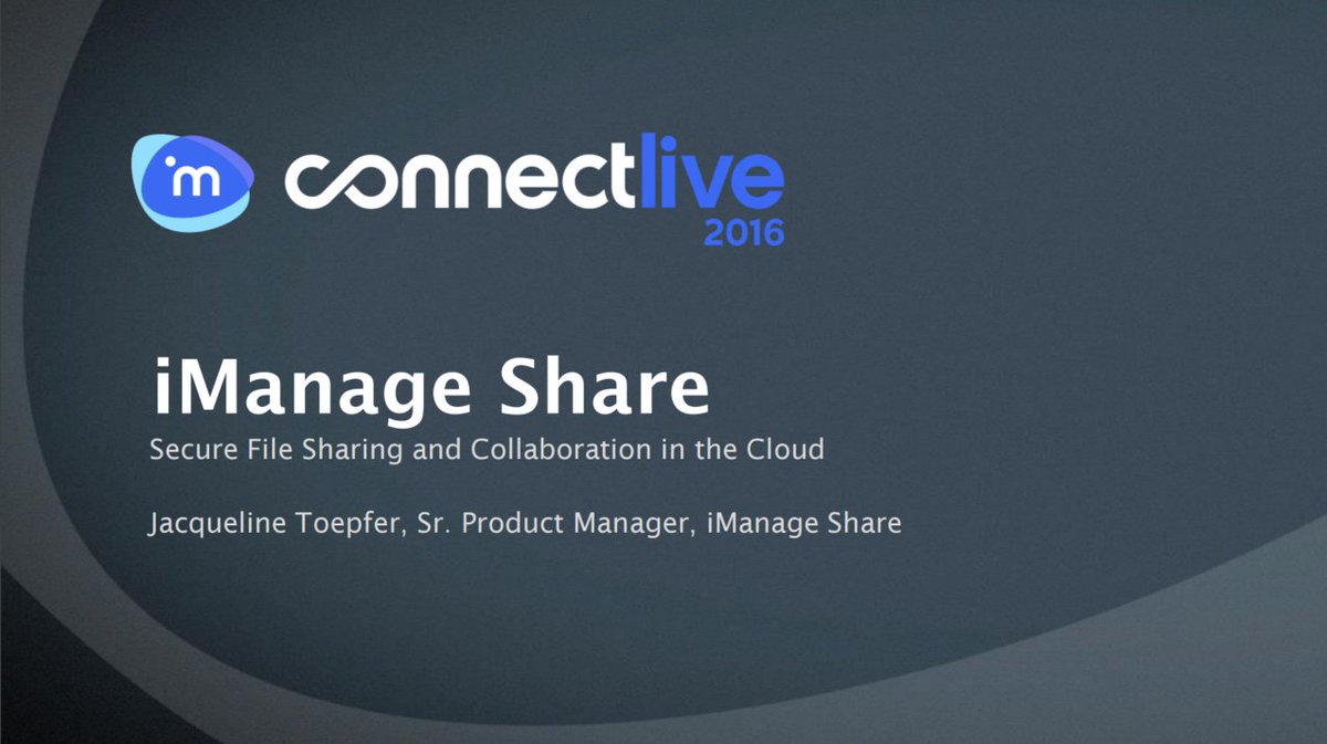 imanageinc's tweet photo. A great #ConnectLive16 recap - Check out the new @iManageinc Work features &amp; a bunch more: https://t.co/2AGN6DWduH https://t.co/ed8ABkEfn4