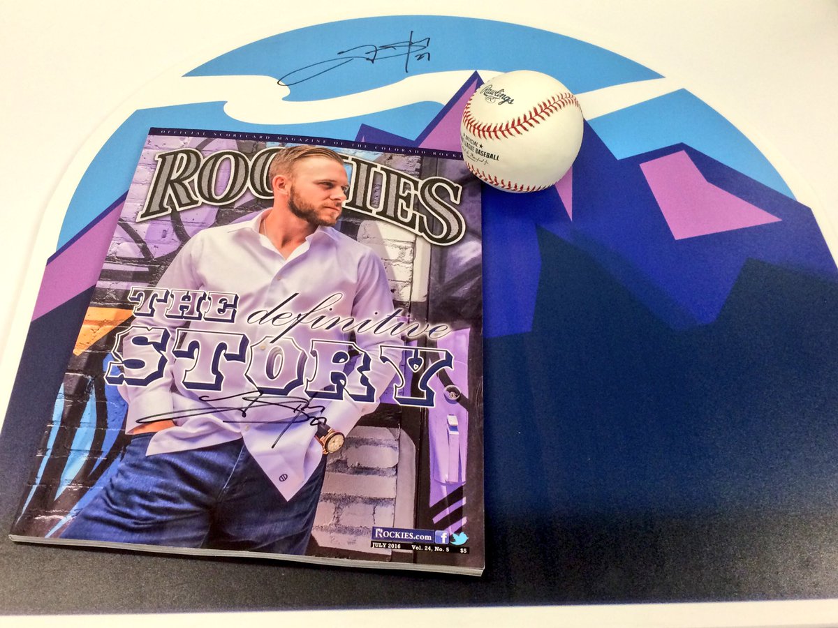 Rockies's tweet photo. RETWEET THIS for the chance to win these autographed items!

#StoryTime #VoteSpringer https://t.co/i8Kmu9sHyJ