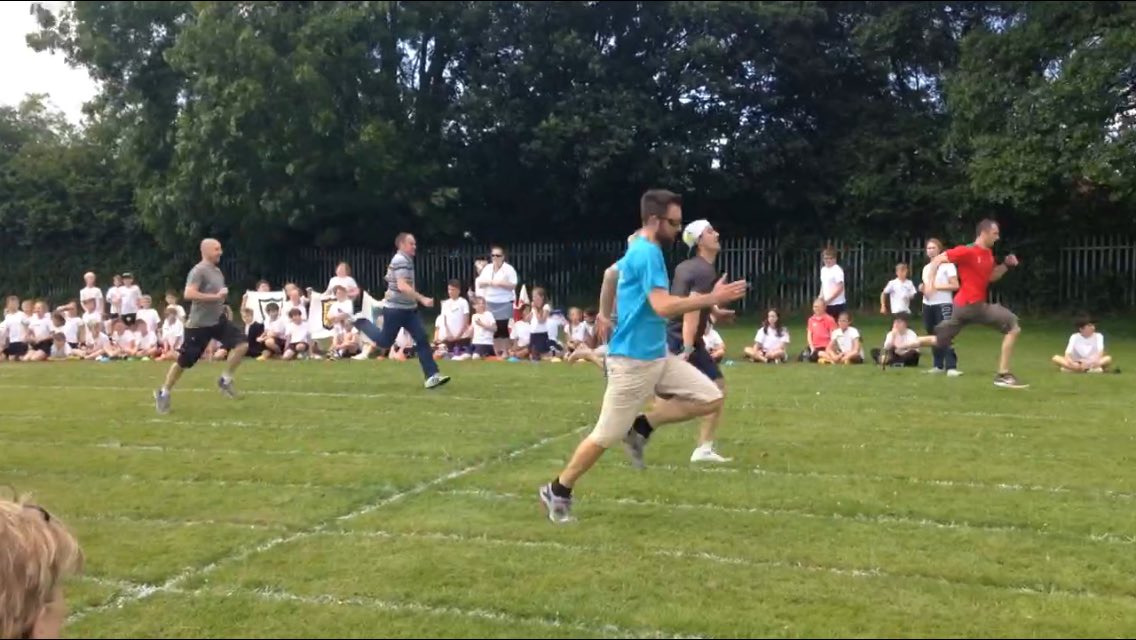 MrFLewis's tweet photo. Excellent sports day this afternoon, my son won 2 races and I won the #DadRace....again 🏃🏻🏆😜 https://t.co/WHNA4zpuyM