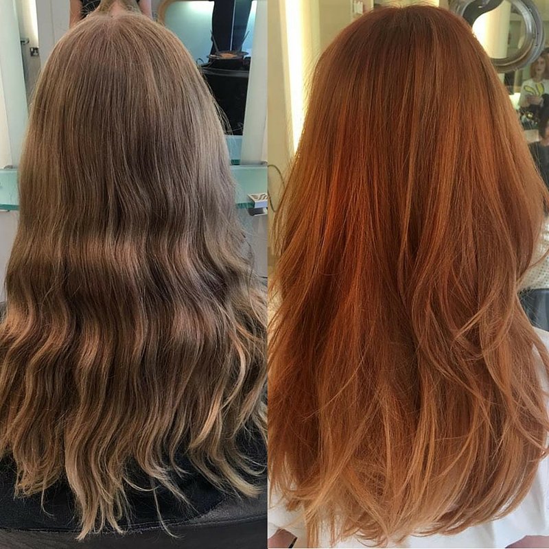 trevorsorbie's tweet photo. Fantastic before/after colour transformation by @RubyLbeecham from our Brighton salon. Copper tones are big news! https://t.co/E1lD9tF0tt