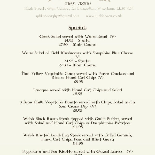 Great specials on this weekend! <a href="/cceiriog1/">Chirk and Ceiriog</a> <a href="/cceiriog1/">Chirk and Ceiriog</a> <a href="/visitllangollen/">Visit Llangollen</a> <a href="/goodfoodguide/">The Good Food Guide</a> #welshlamb #bluecheese