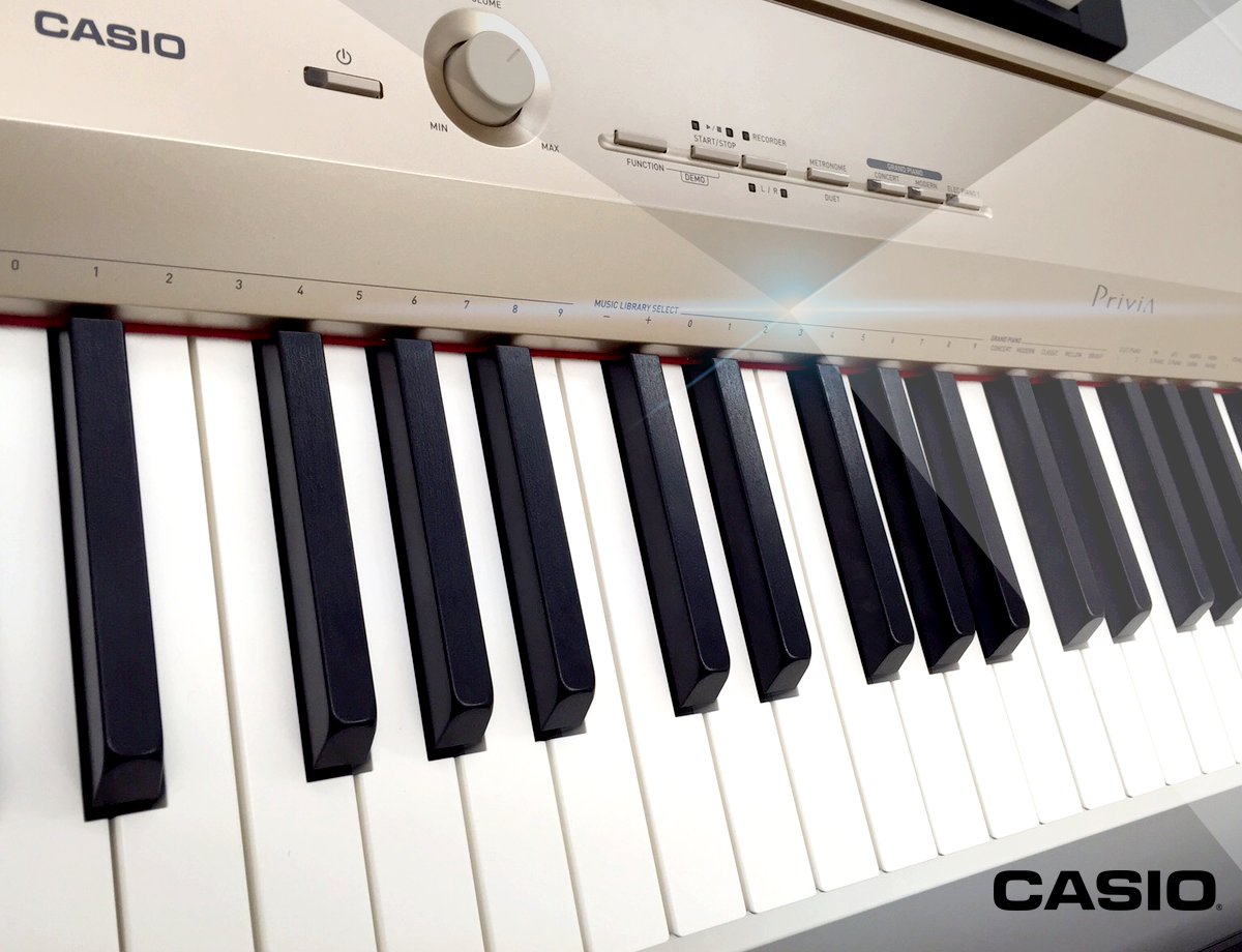 CasioTeclados's tweet photo. Compacto, elegante e com a qualidade de um piano acústico. O #PX160 faz parte da linha #Prívia especial para palco. https://t.co/9rApx3HUTB