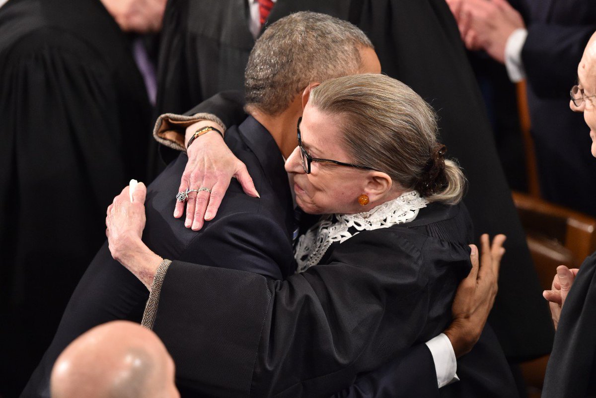 Slate's tweet image. RBG disses Trump, hints that she wants Clinton to name her successor. slate.me/29slAMB