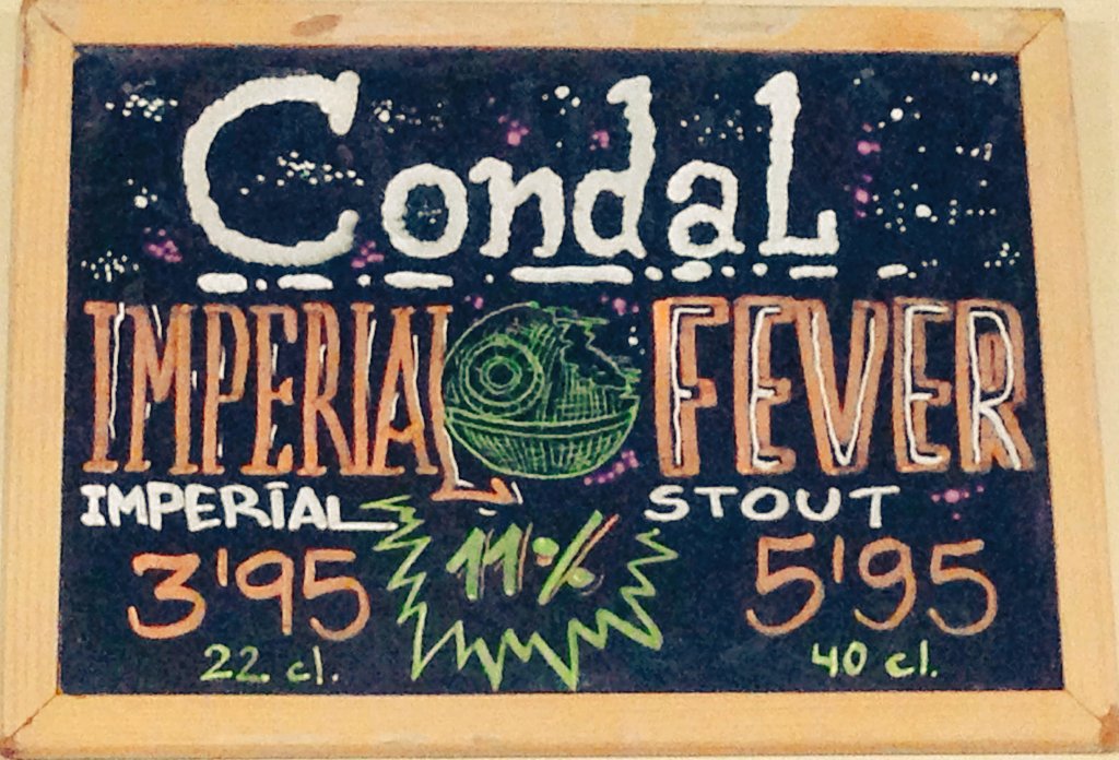 cervesacondal's tweet photo. #FEVER #ImperialStout now #ONTAP @HomoSibaris #foodie #craftbeer #Sants #Barcelona #empireback #slowbeer @localbier https://t.co/nUfdiY17H3