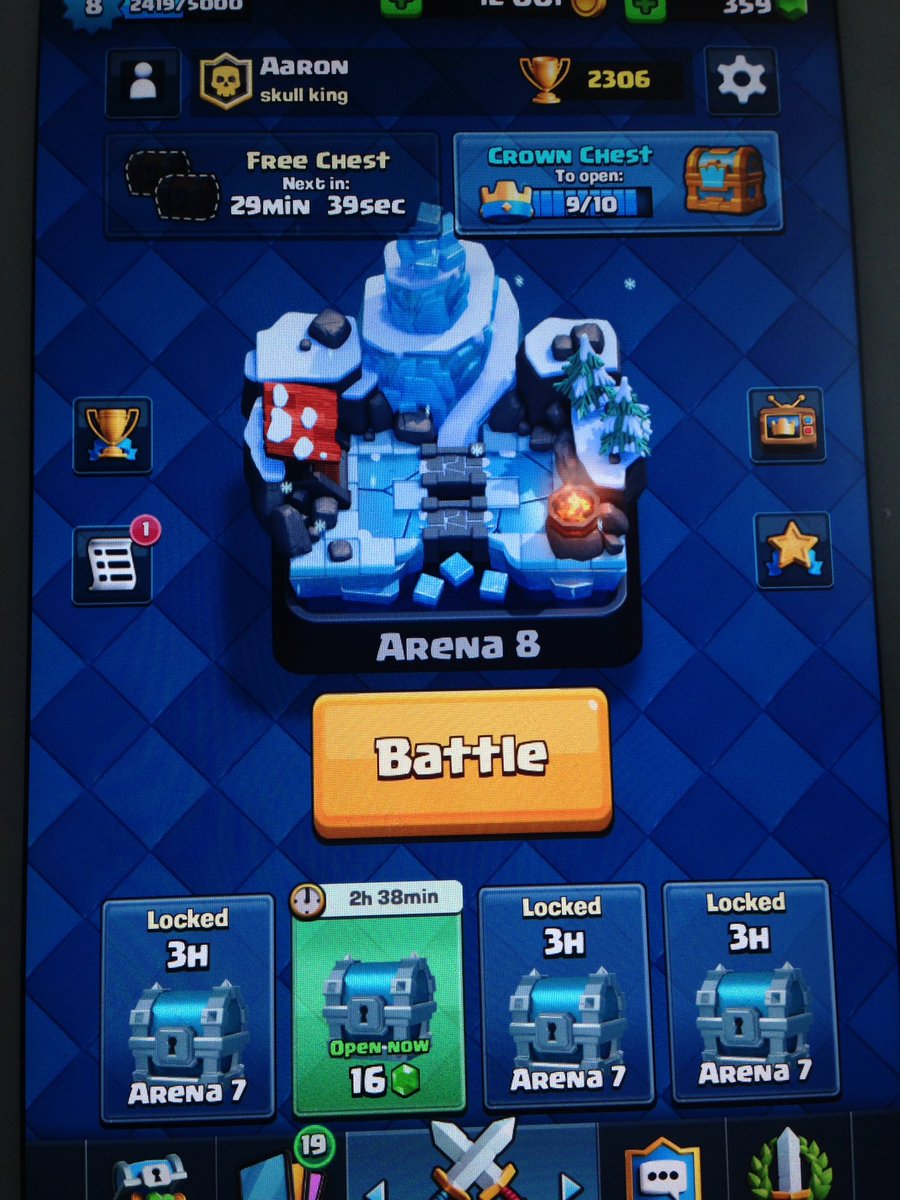 nura4953's tweet photo. Trophy 2300+ New Arena @Sulove_kh #Arena8 #FrozenPeak #ClashRoyale #CR #ClashRoyaleNepal https://t.co/wKHTuK9Kon