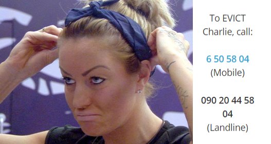 Papi_Chatnoir's tweet photo. #GetCharlieOut #GetBunnyBoilerOut #BBUK https://t.co/dgVI7HMgYH
