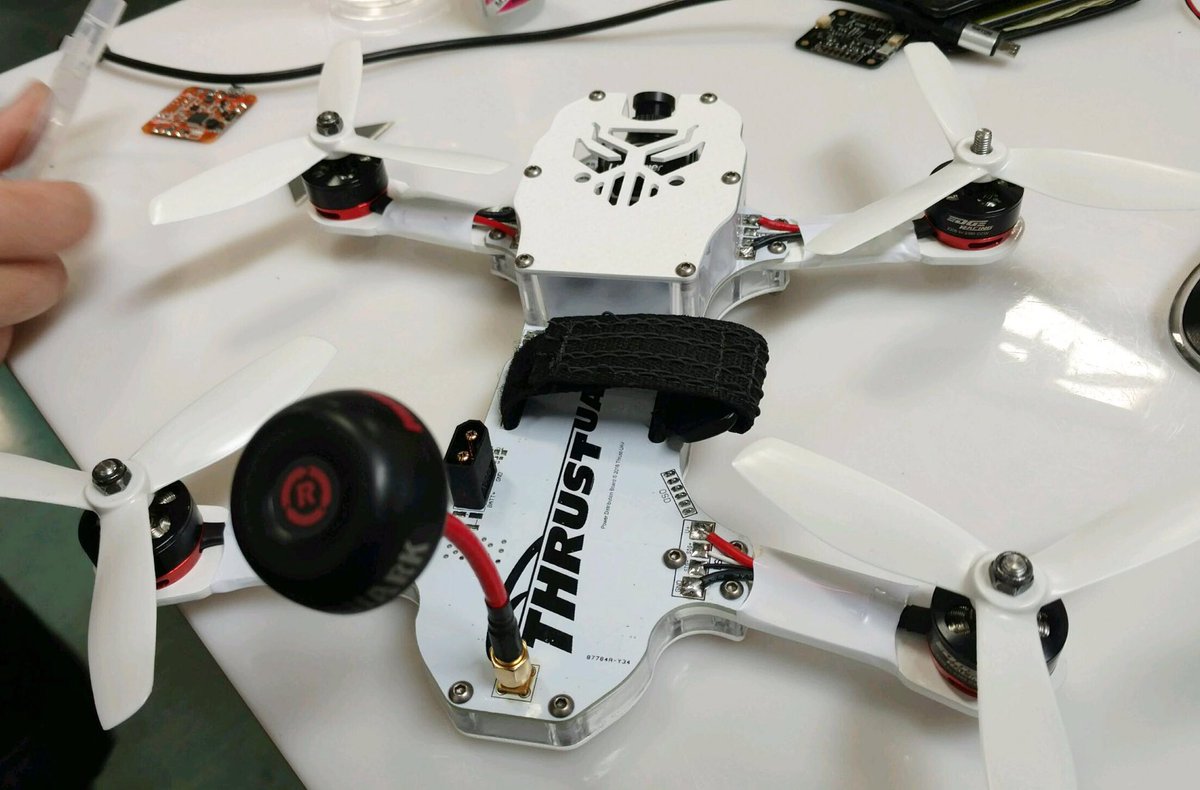 Thrust_UAV's tweet photo. The #Riot250RPro is getting geared up for a full weekend of race practice! #droneracing #FPV https://t.co/6d3iHaYlIn