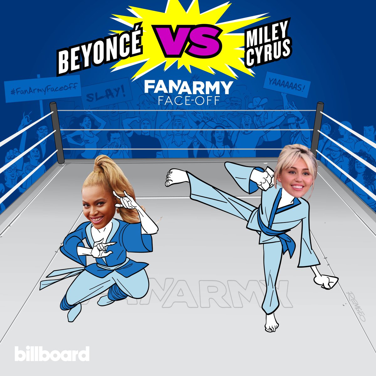 FanArmyFaceOff Beyonce Beyhive MileyCyrus Smilers | billboard | Scoopnest