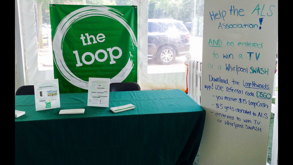 LoopRewardsInc's tweet image. Check us out at the #Dsgopen for a chance to win a TV or SWASH &amp;amp; we will donate $5 to ALS for every entry!