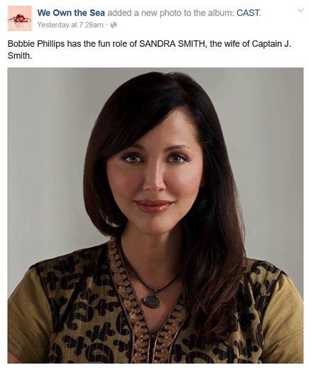 Bobbie Phillips in the fun role SANDRA SMITH, with #KevinSorbo in family, fantasy, adventure film #WeOwnTheSea!